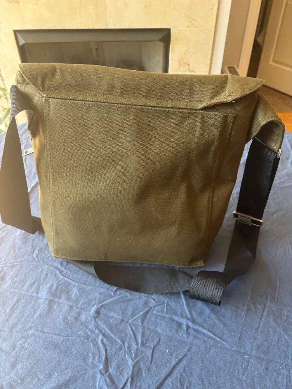 Jack Spade Canvas Messenger Bag Greene Street Olive Laptop Bag Orange Liner Kate